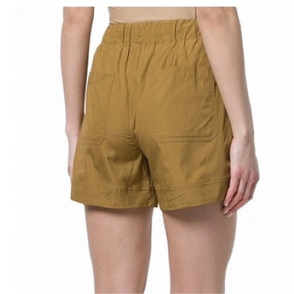 EUC - Vince Box Pleat Drawstring Shorts - Mojave Brown - Size Small - Picture 2 of 5